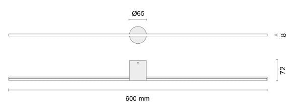 Eros 600 inwards, jet black - PHASE CUT dimmable - Bilde 4