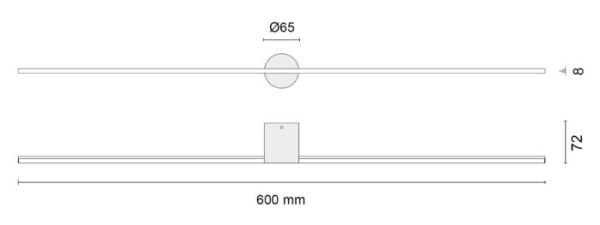 Eros 600 inwards, jet black - PHASE CUT dimmable - Bilde 3