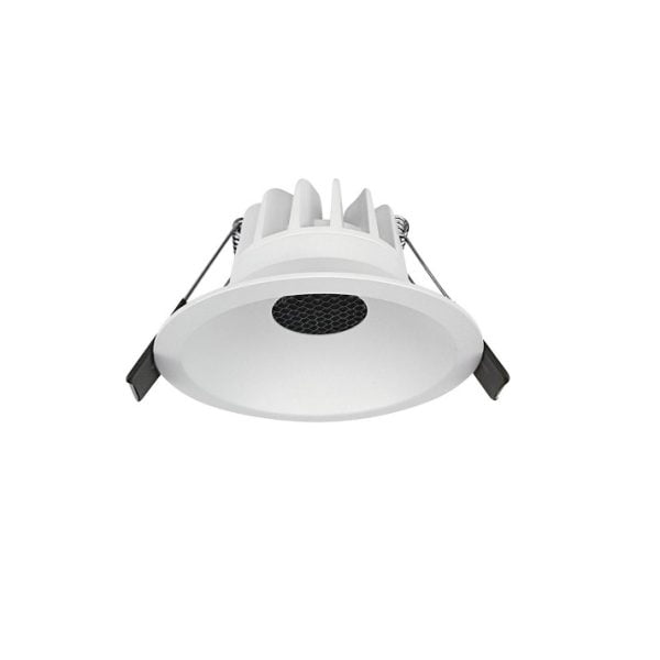 STYX HVIT DOWNLIGHT MED SORT RAST
